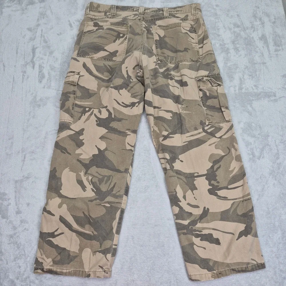 Wrangler Authentic Issue Mens 36x30 Desert Camo Cargo Pants 70LEWCG Cotton